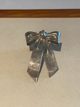 Vintage Sterling Silver Bow Tie Tack Pin