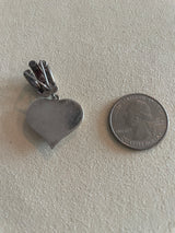 Small Three Loop Bail Heart Pendant