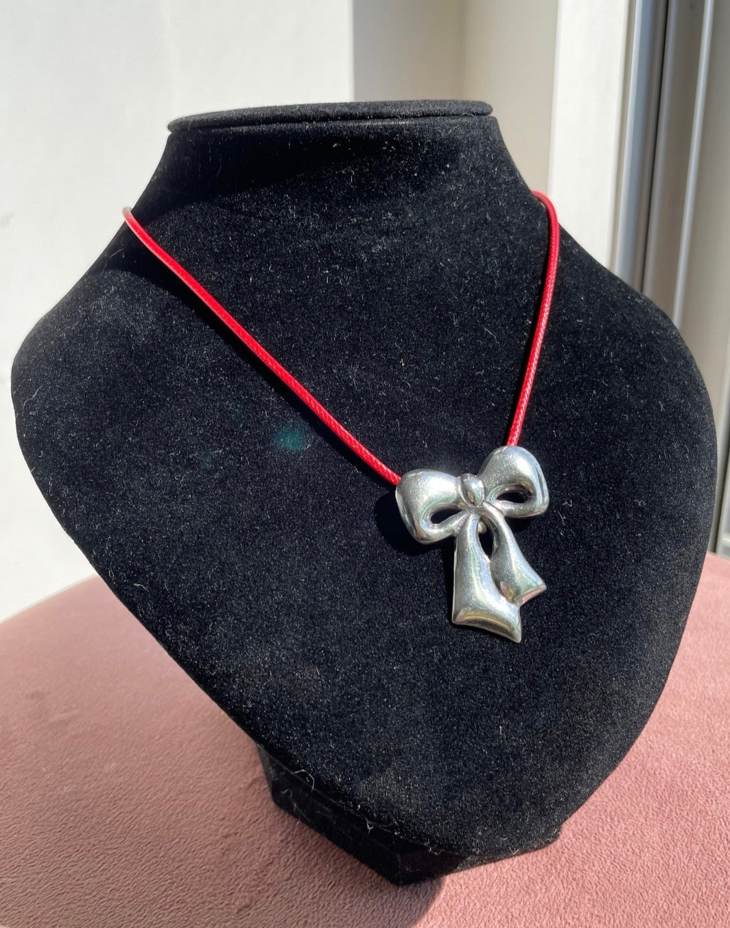 Vintage Mexican Sterling Silver Bow Pendant Brooch Hecho en Mexico 925
