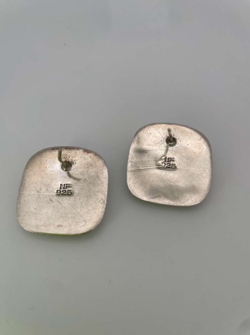 Vintage Sterling Silver Abstract Earrings 1980’s