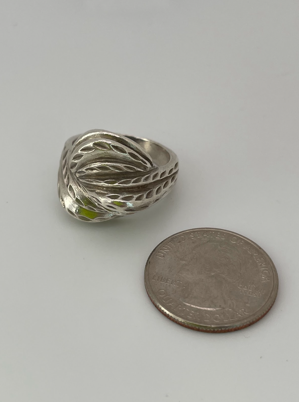 Vintage Sterling Silver Swirl Ring