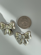 Vintage Sterling Silver Bow Shaped Earrings by Antonia Pineda