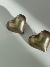 Vintage Mexican Sterling Silver Heart Studs