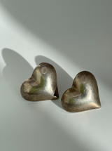 Vintage Mexican Sterling Silver Heart Studs