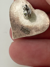 Vintage Mexican Sterling Silver Heart Studs