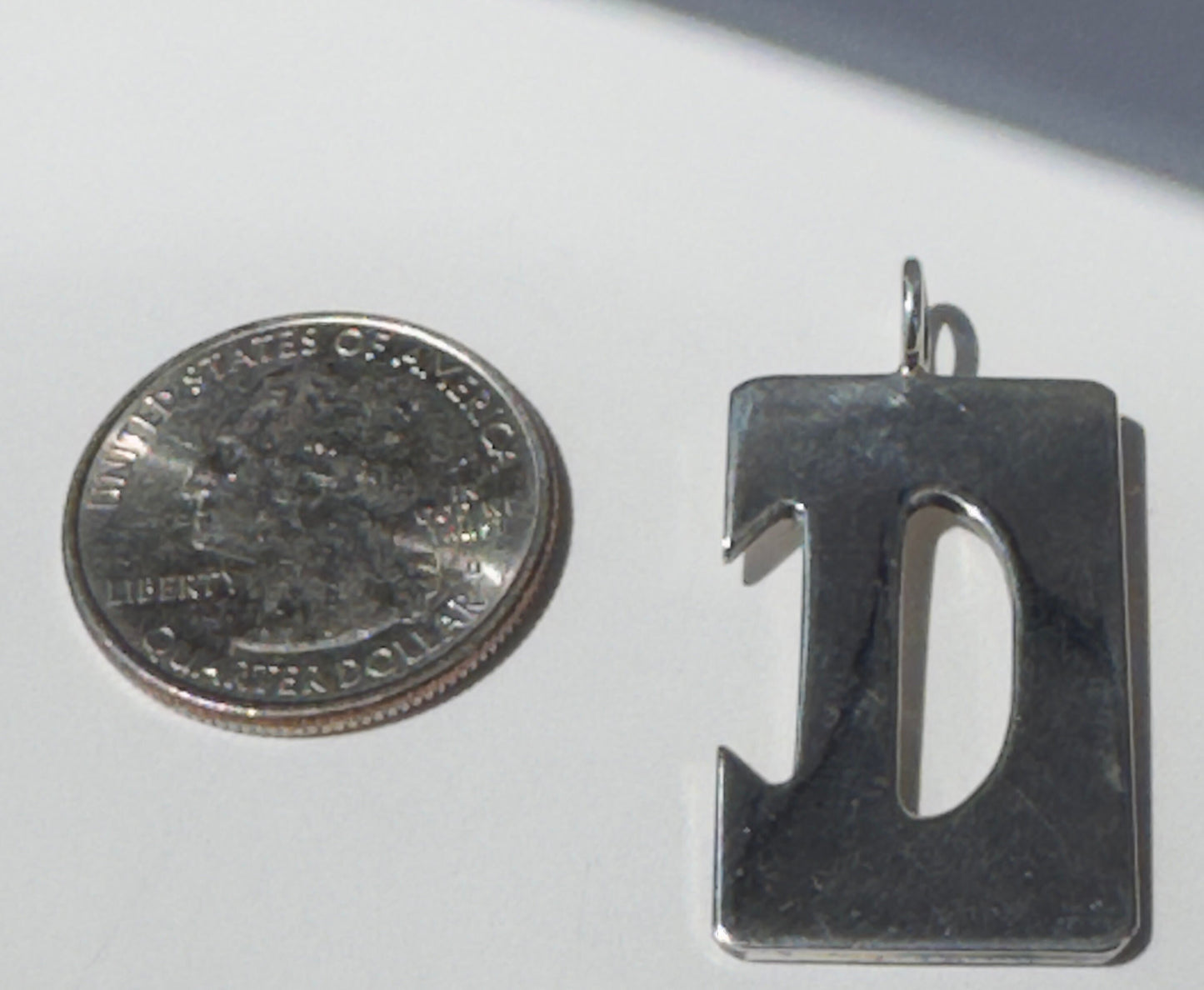 Vintage Leonora Doskow Sterling Silver Letter “D” Pendant Charm