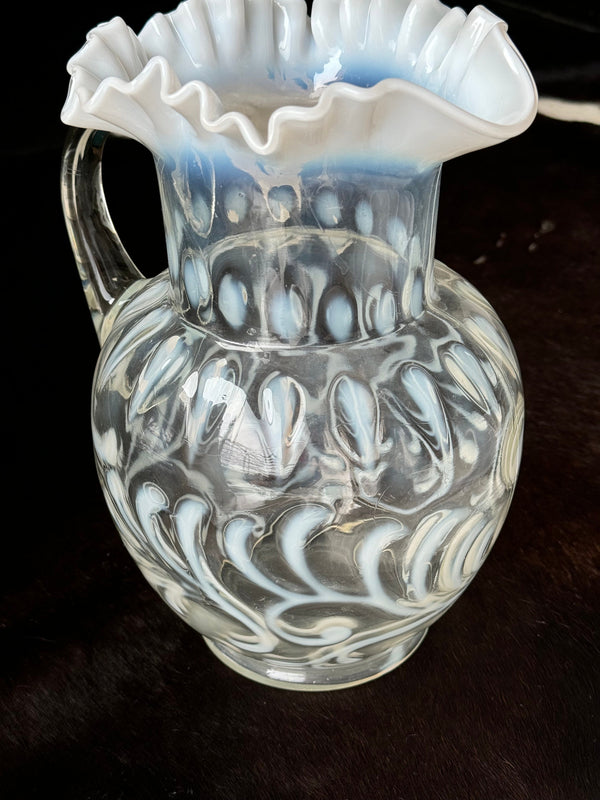 Fenton Buttons and Braids Opalescent Pitcher