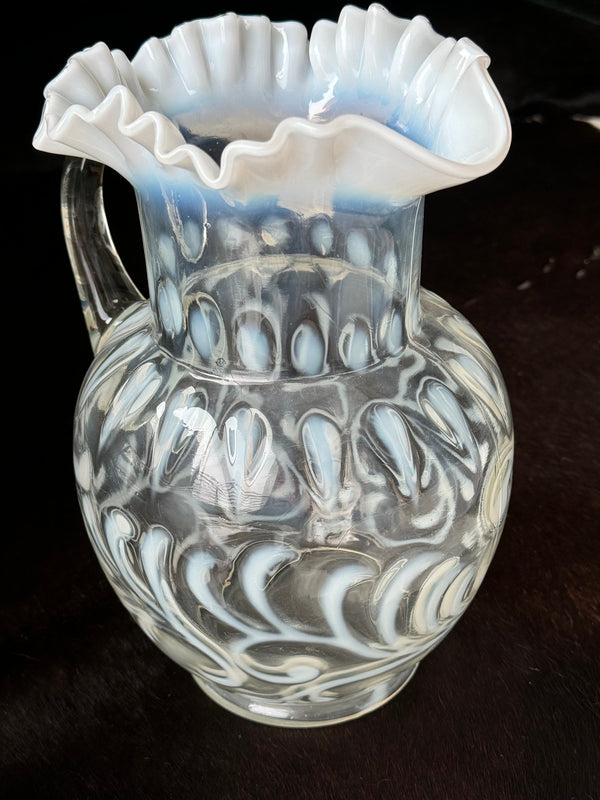 Fenton Buttons and Braids Opalescent Pitcher