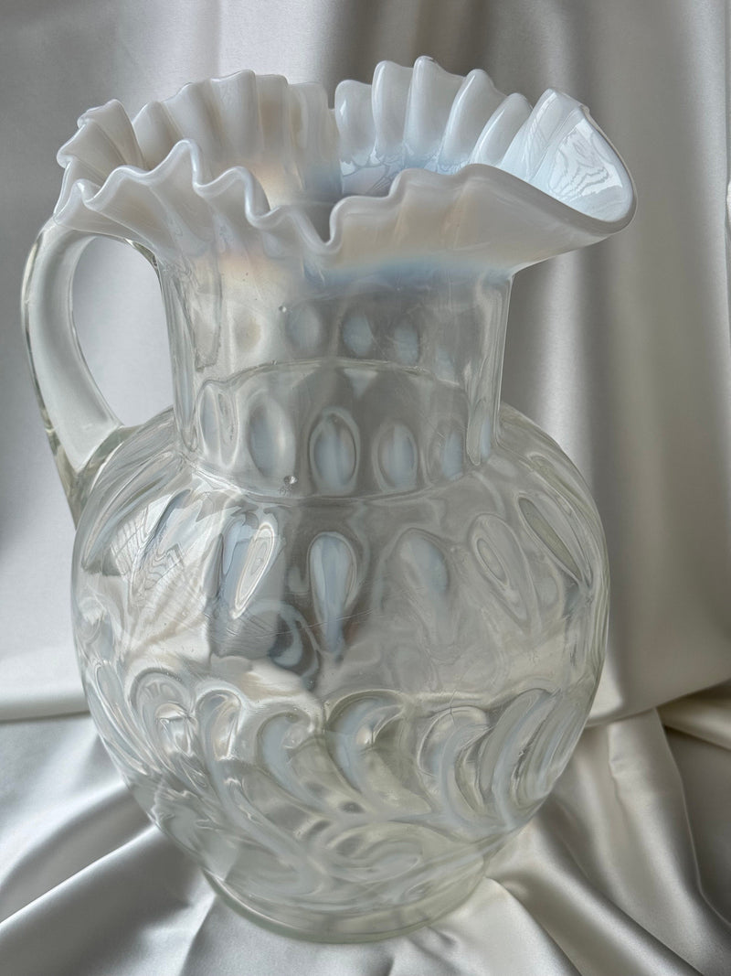 Fenton Buttons and Braids Opalescent Pitcher