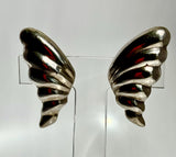 Vintage Los Ballesteros Butterfly Wing Abstract Earrings