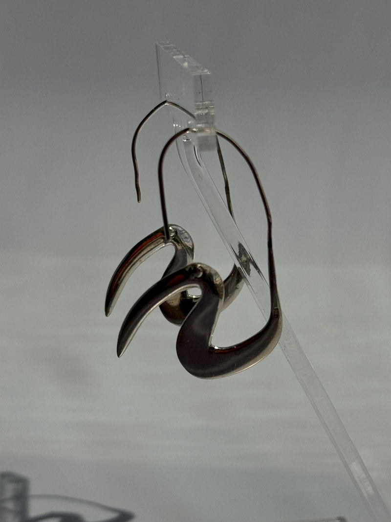 Amazing Vintage Sterling Tropical Bird Swinjjnh Earrings