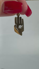 Modern Hamsa 14k