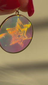 Vintage Deadstock Star of David Hologram Pendant