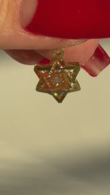 Star of David Vintage Crystal Catcher Pendant