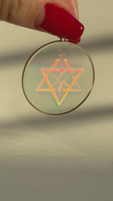 Large Merkabah 3D Star of David Hologram Pendant