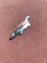 Vintage Drunken Alligator Pin Sterling Silver