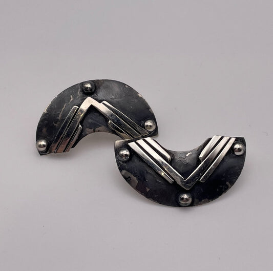 Little Puffy Heart Sterling Silver Stud Earrings
