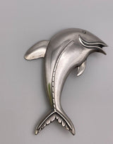 Vintage Goofy Sterling Silver Tuna Pin Brooch