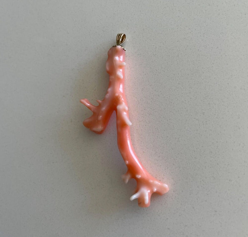 Coral Branch Pendant 14k