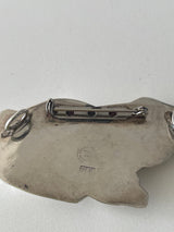 Vintage Sterling Silver Taxco Frog Pendant Pin Combination