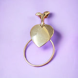 Vintage 1970’s Solid Gold Heart Shaped Charm Holder Pendant