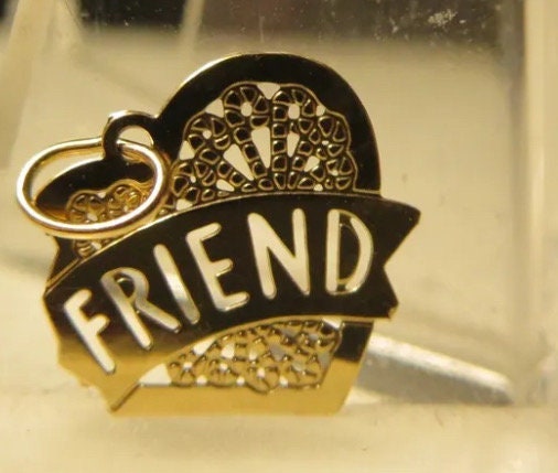 Vintage 14k Gold “Friend” Charm