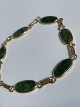 14k Vintage Gold and Jade Bracelet