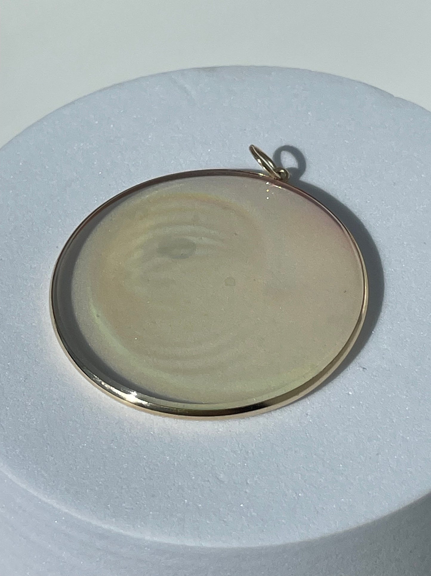 Vintage Slinky Hologram Pendant Solid 9k Gold