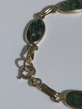 14k Vintage Gold and Jade Bracelet