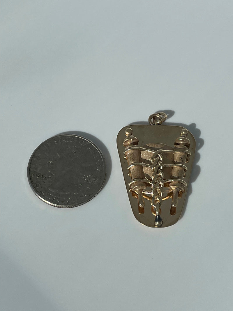 Vintage Mezuzah Scroll Pendant